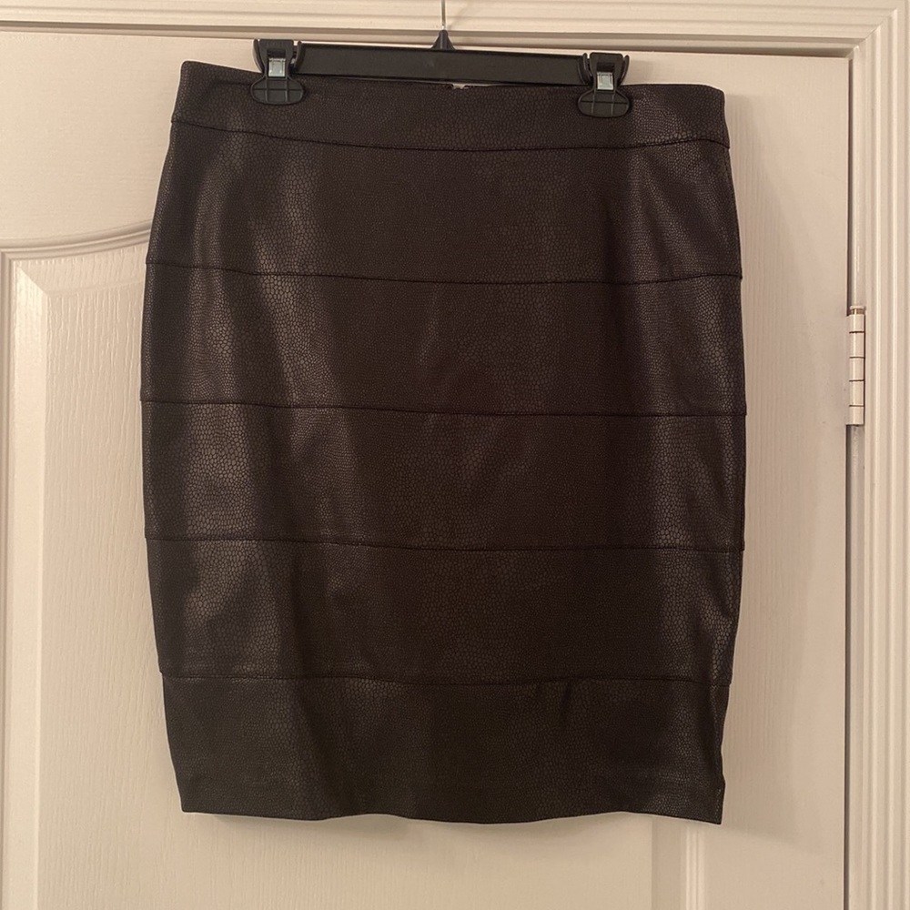 Stretch Faux leather skirt size 12